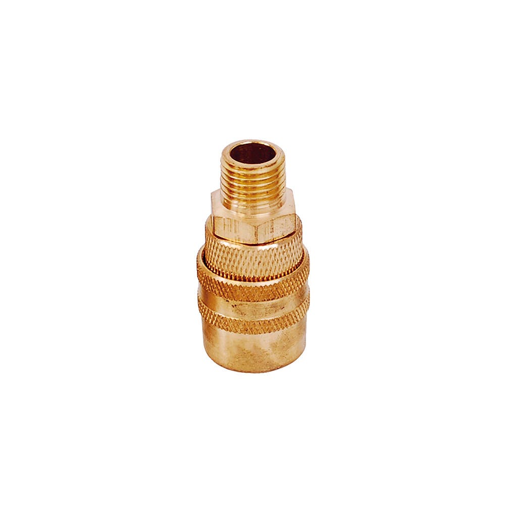 Cople de bronce de conexión rápida 1/4" NPT, macho