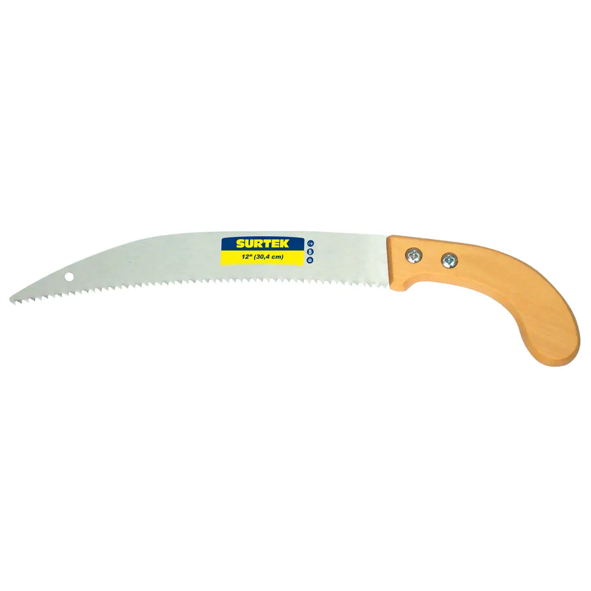 Serrucho de poda con mango demadera curvo 12"
