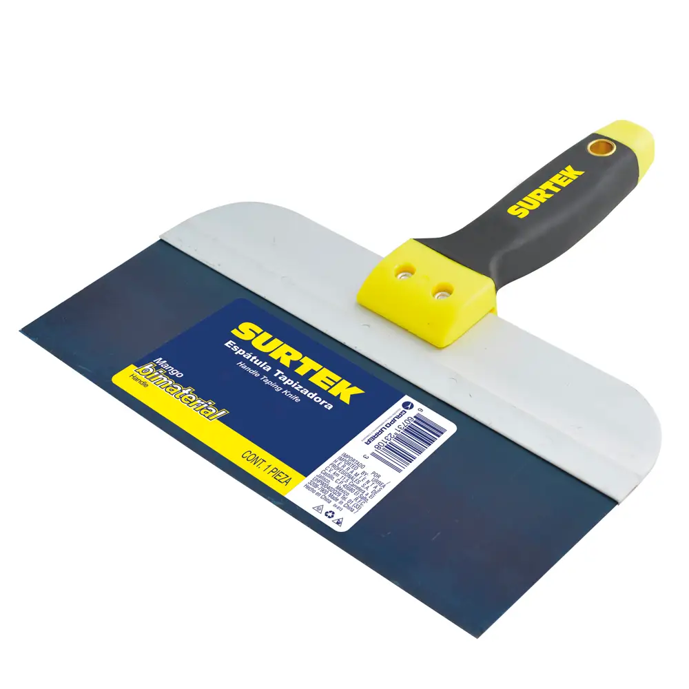 Espátula tapizadora de acero de alto carbón con mango bimaterial 12"