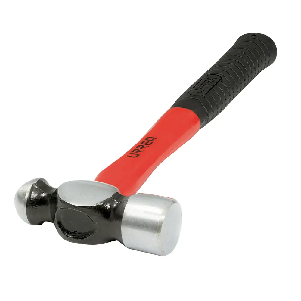 Martillo de bola maquinado con mango de fibra de vidrio largo de 13", 8 oz