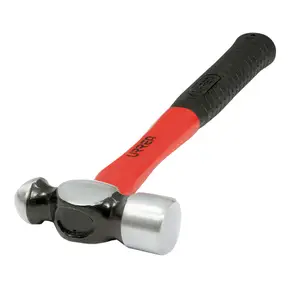 Martillo de bola maquinado con mango de fibra de vidrio largo de 13", 8 oz