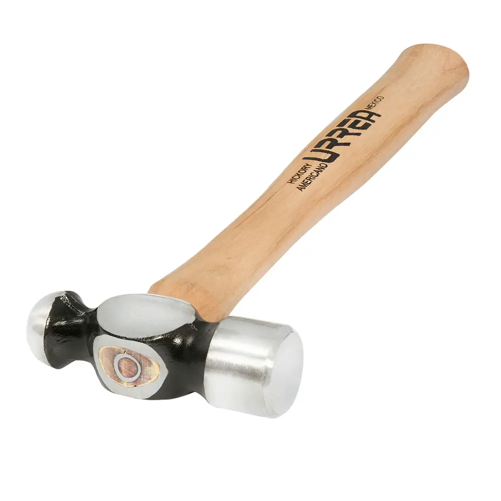 Martillo de bola maquinado con mango de madera de 12-3/8", 8 oz