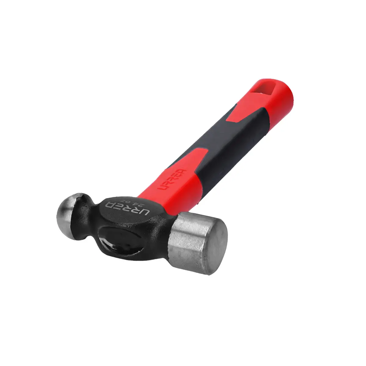 Martillo de bola forjada con mango de fibra de vidrio anti-vibración corto de 9", 32 oz