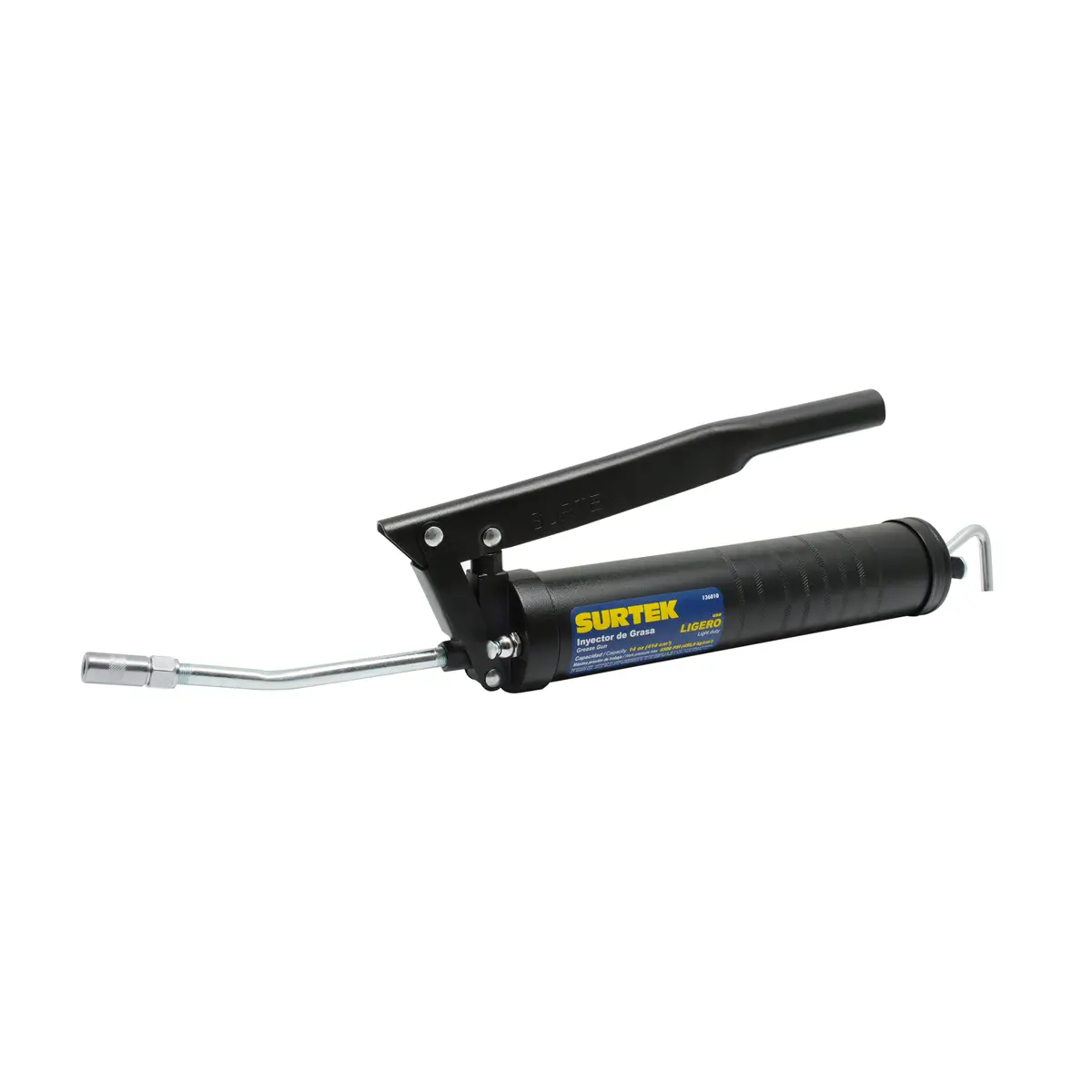 Inyector de grasa a dos manos ligero de 498 g, 6500 PSI