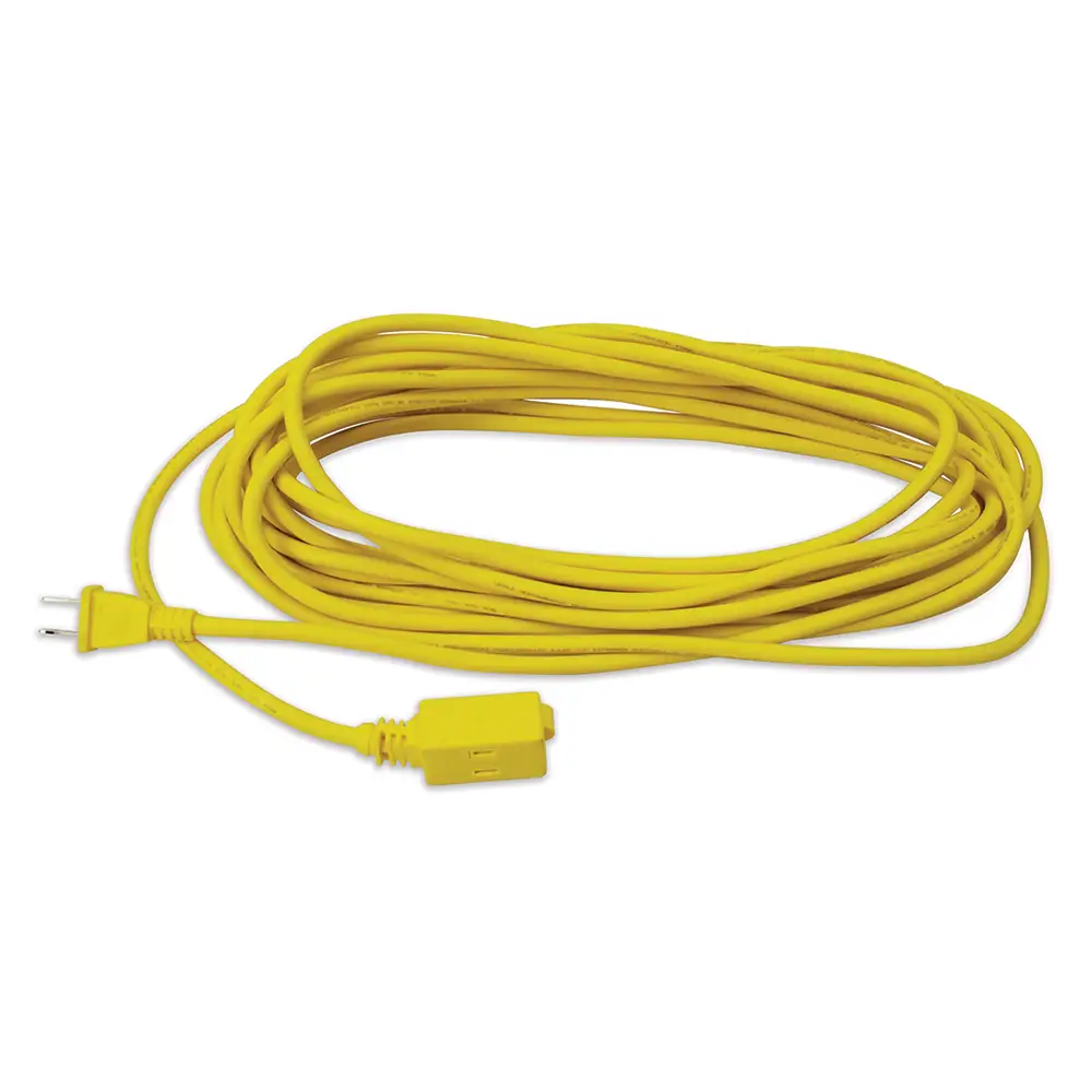 Extensión eléctrica uso rudo polarizada color amarillo, 12 m
