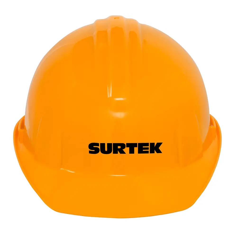 Casco de seguridad con ajuste de intervalos de 4 puntos, clase E, tipo 1, color naranja