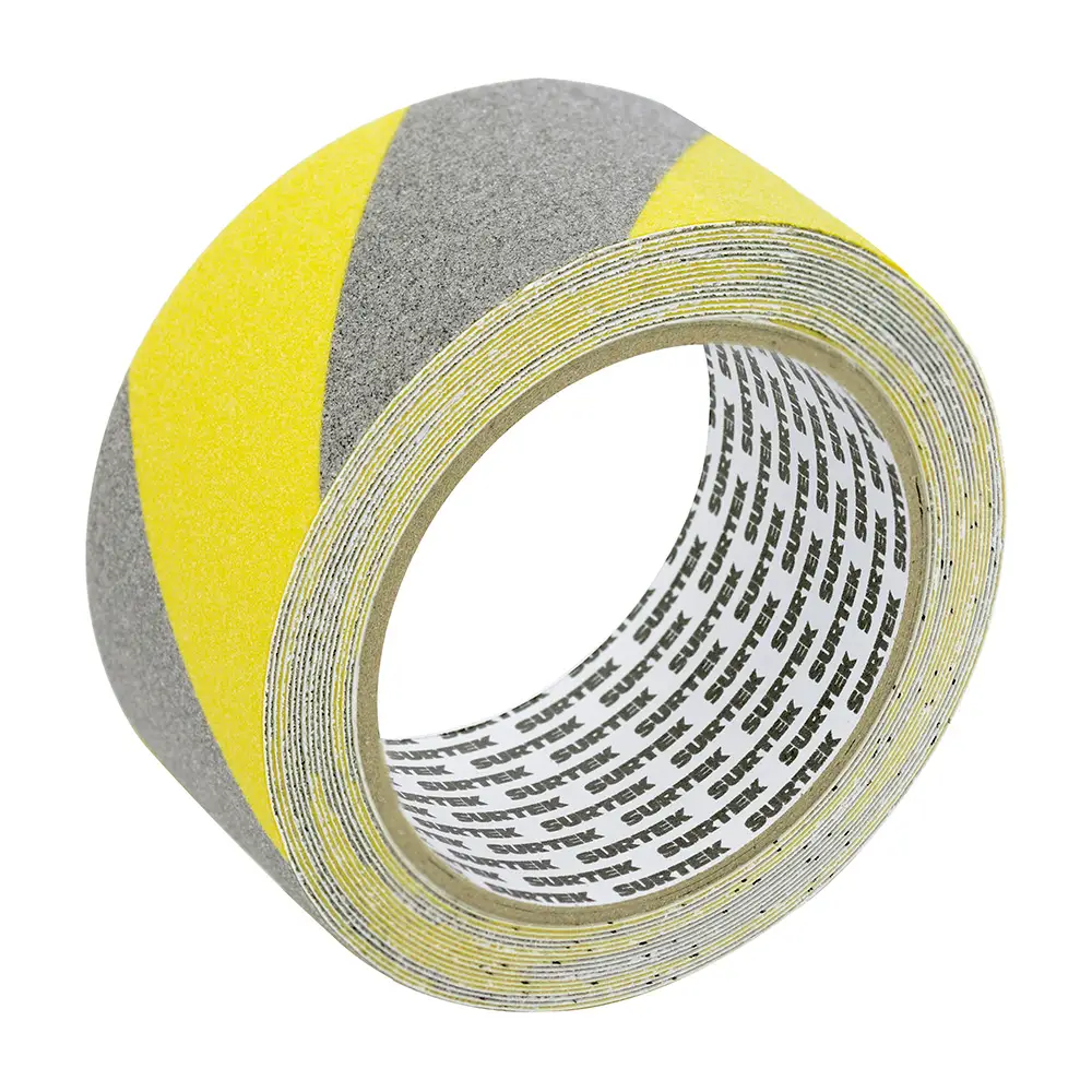 Cinta antiderrapante ancho 48 mm de 5 m, color amarillo/gris
