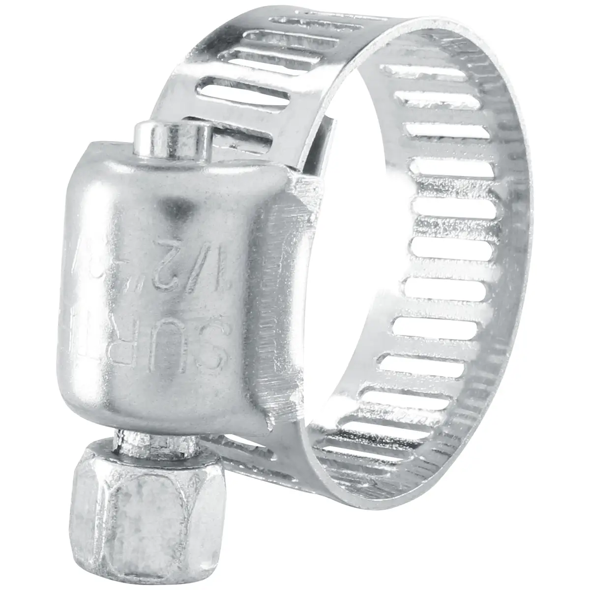 Abrazadera mini sin fin de acero inoxidable de 1/2" a 3/4"
