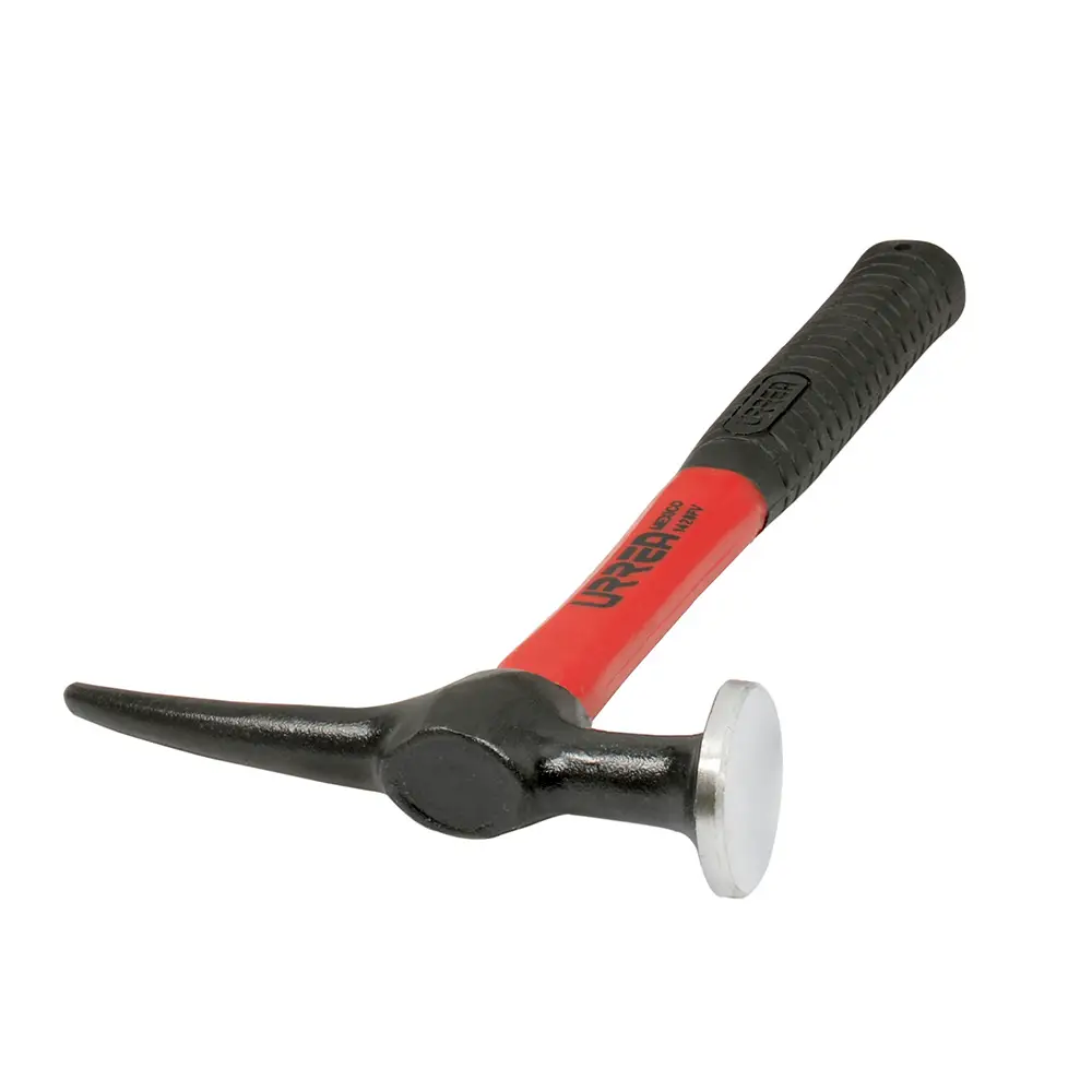 Martillo para laminero con mango de fibra de vidrio de 13", desabollador
