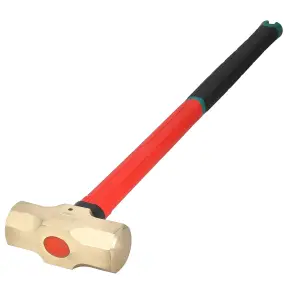 Marro de bronce con mango largo de fibra de vidrio 35", 10 lb