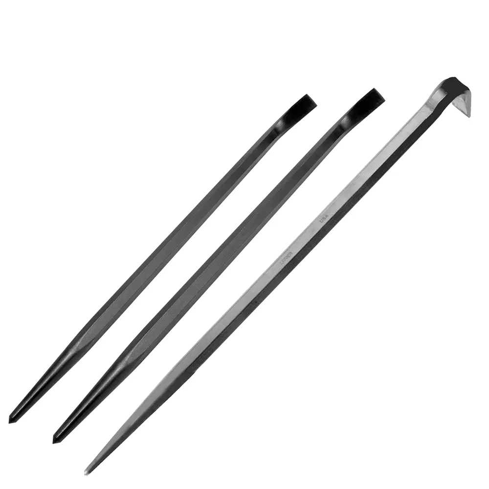 Juego de barras de alineación con punta curva forjada, 3 piezas