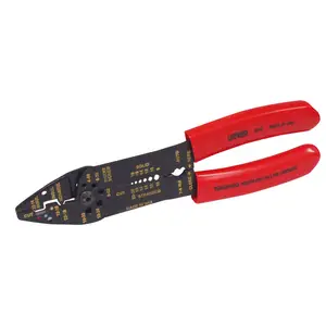 Pinza pelacable con mango air cushion 8-18 AWG poncha terminales, cta tornillos de 8-3/4"