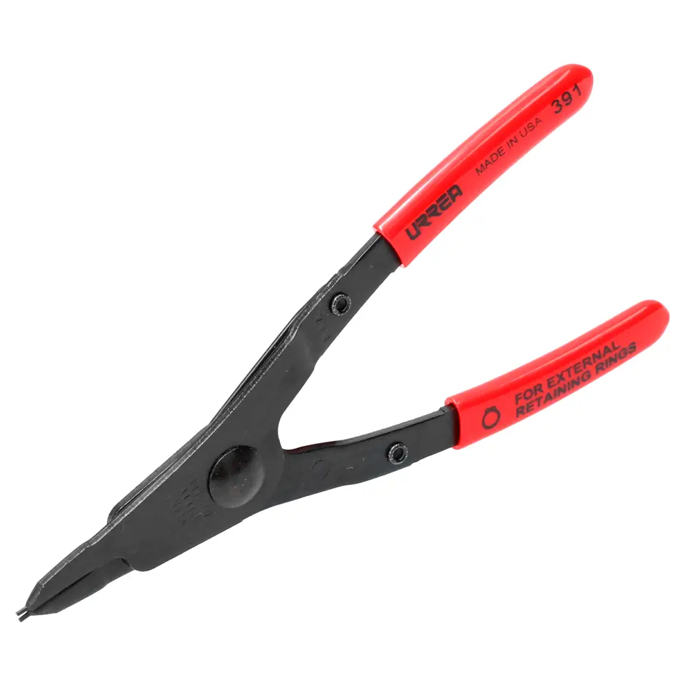 Pinza para anillos de retención con mango rubber grip fijas tipo externo ángulo de 0°