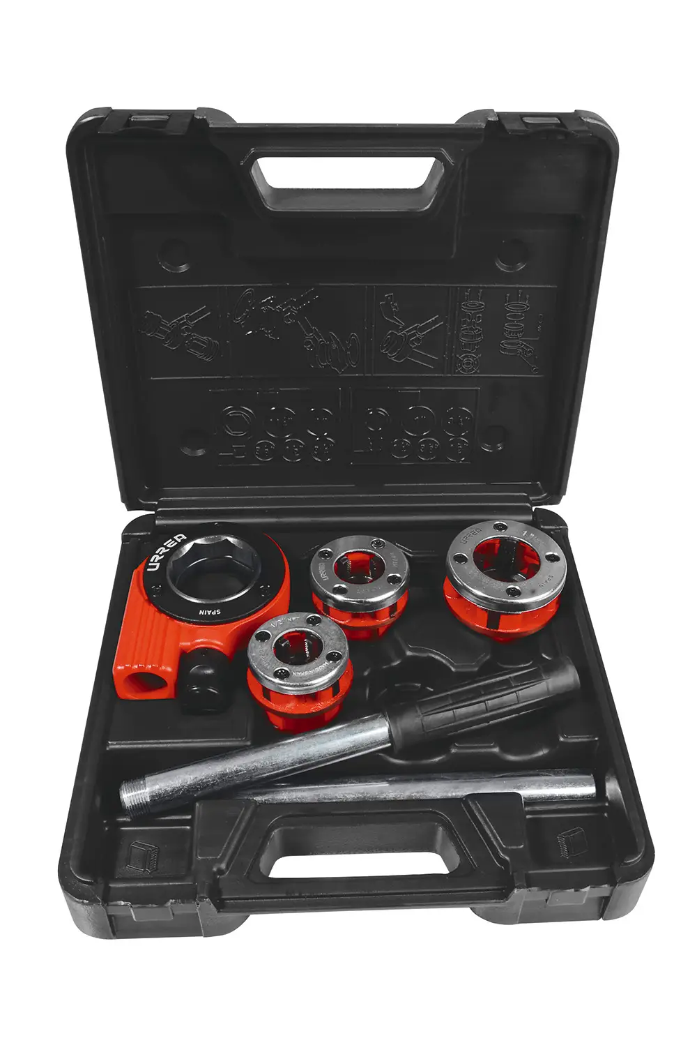 Juego de tarraja para tubo de 1/2" a 1" NPT, 5 piezas