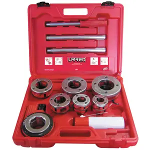 Juego de tarraja para tubo de 1/2" a 2" NPT, 9 piezas