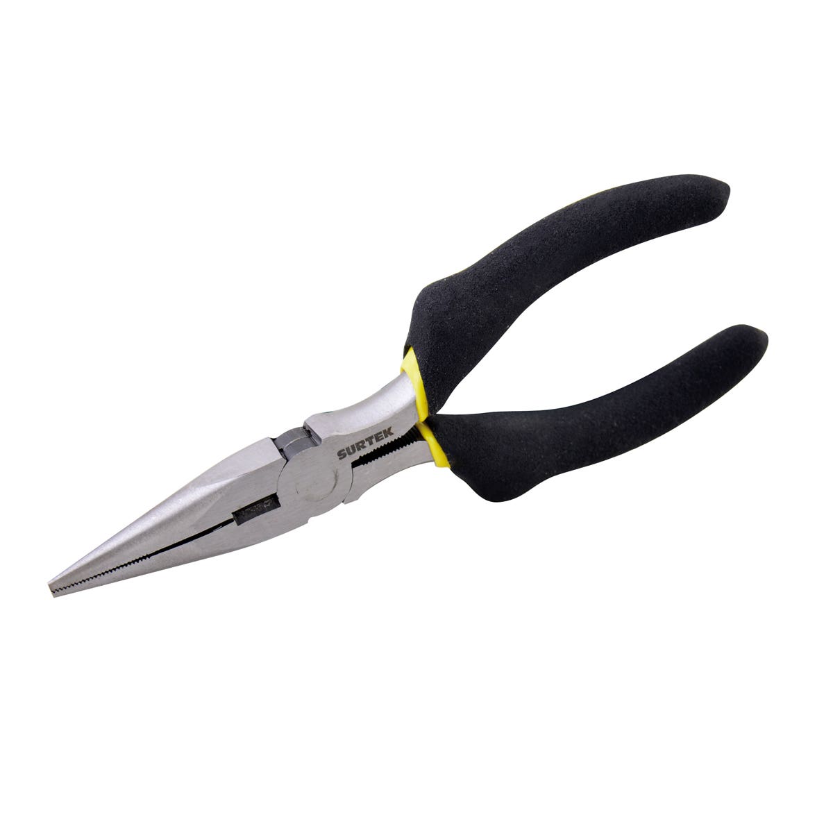 Pinza para electricista con mango rubber grip punta larga corte lateral de 6"