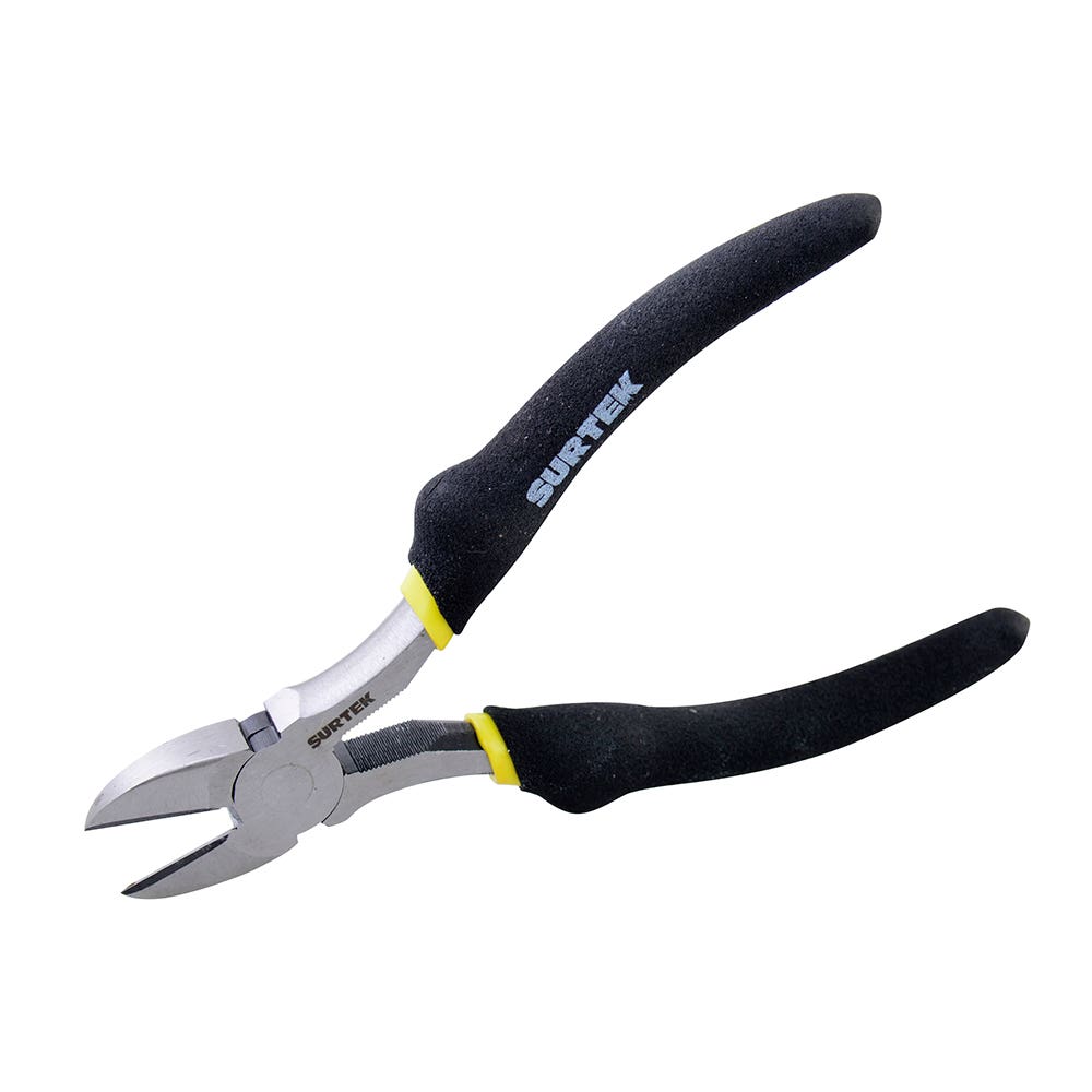 Pinza para electricista con mango rubber grip corte diagonal de 6"