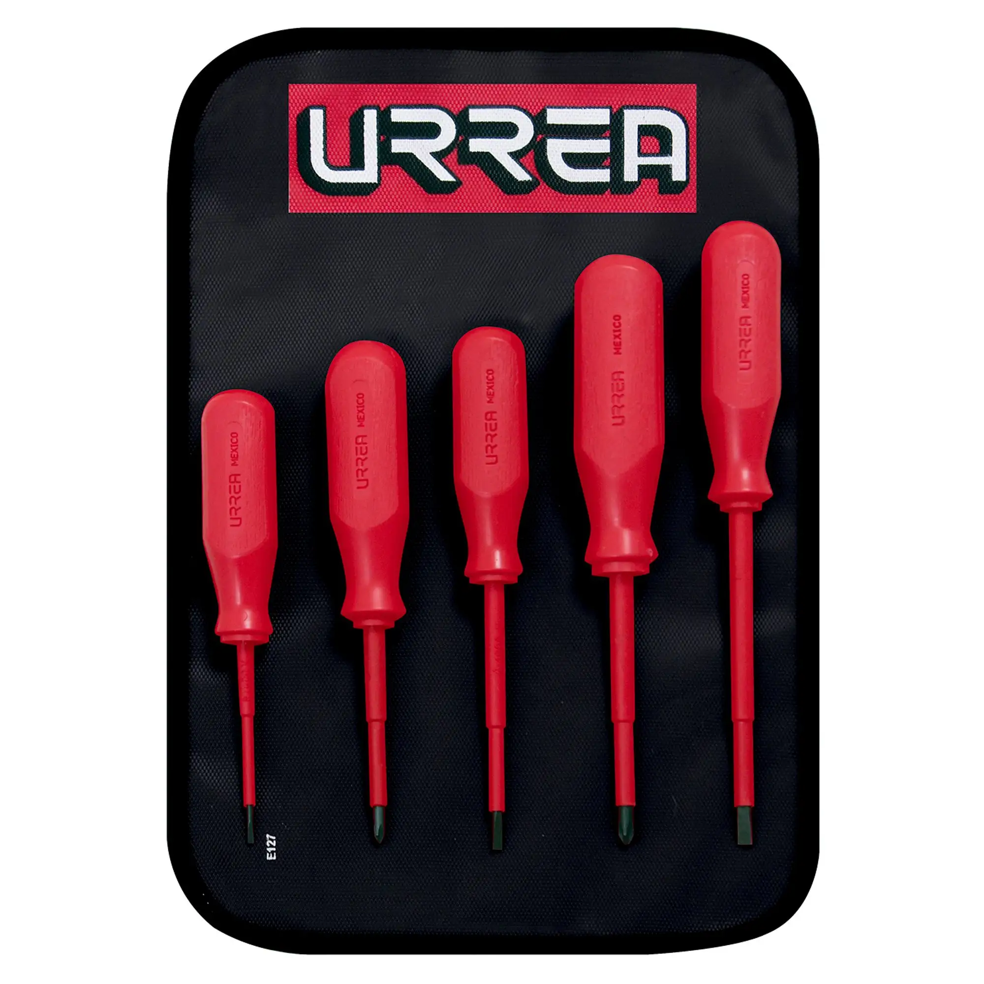 Juego de destornilladores rojos 1000 V, combinados, 5 piezas