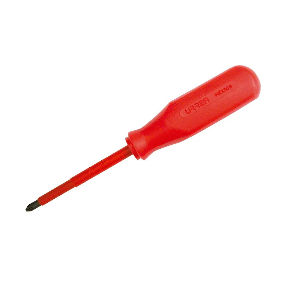 Destornillador rojo 1000 V, punta Phillips #1, 3-5/32"