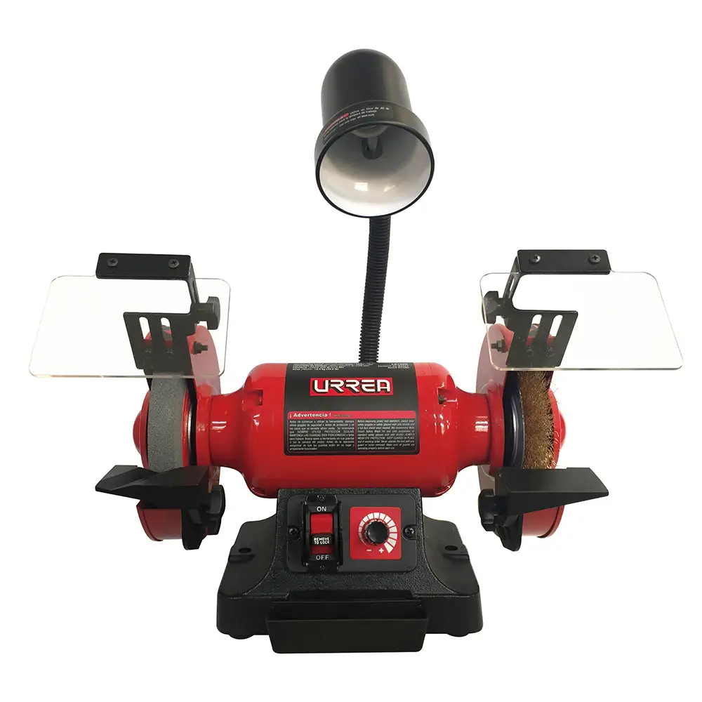 Esmeril de banco con base de acero 6" 1/3 HP 250 W 120 V, 3400 RPM