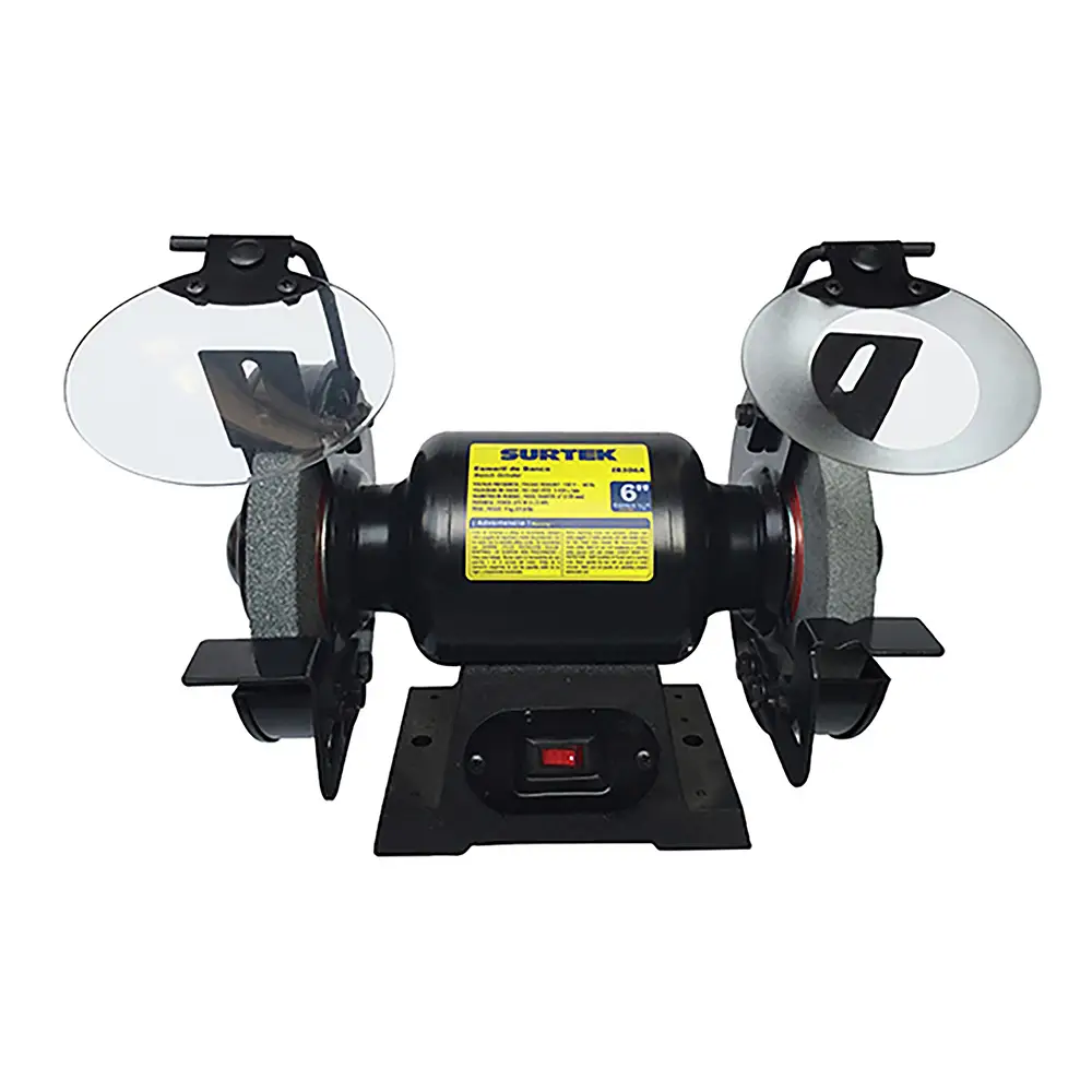 Esmeril de banco motor silencioso de inducción 6" 1/2 HP 343 W 120 V, 3450 RPM