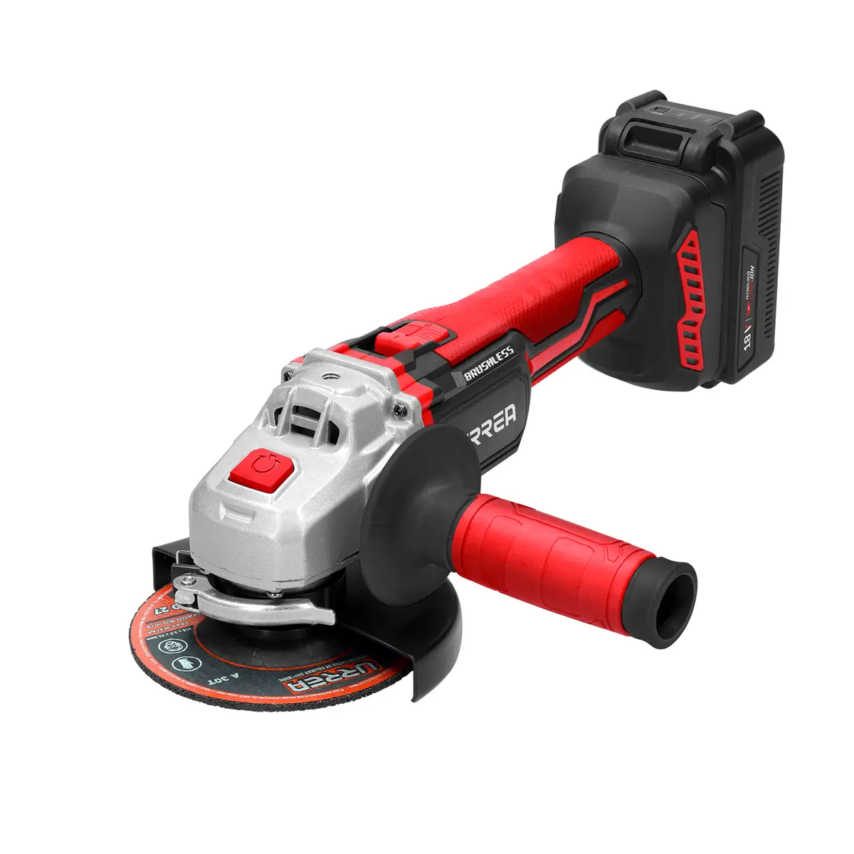 Esmeriladora angular inal&aacute;mbrica  4-1/2" - 5" a bater&iacute;a Litio-ion 18 V, 4Ah