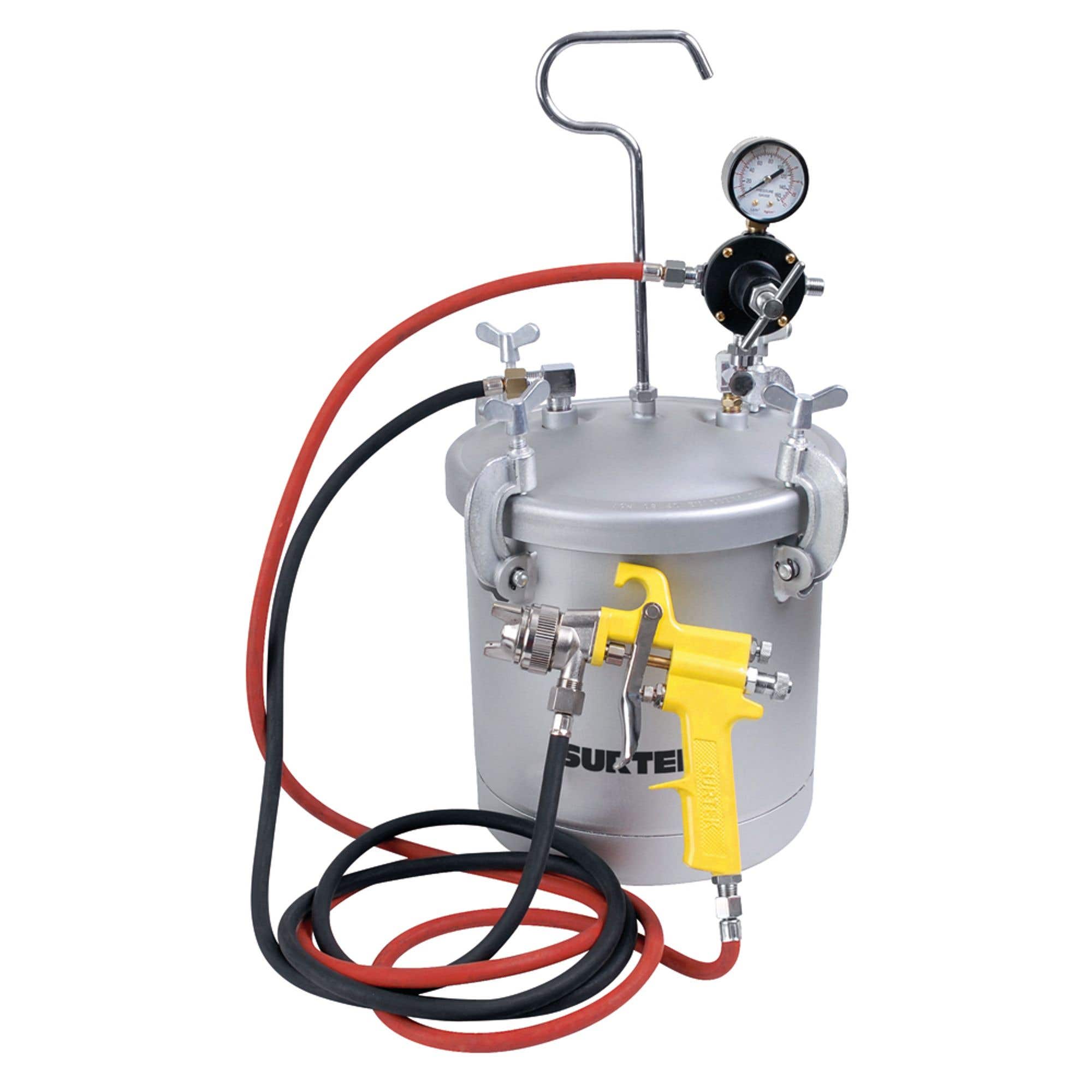 Equipo industrial para pintar, capacidad 10 Lt, 72 PSI