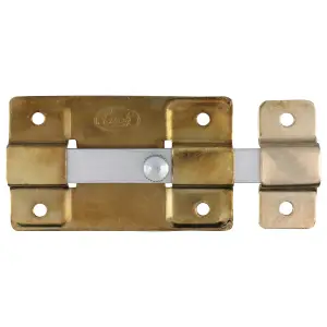 Bright brass door slide lock bolt 8 cm Lock