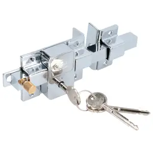 Cerradura de barra fija función derecha, cromo brillante, llave tetra, blíster