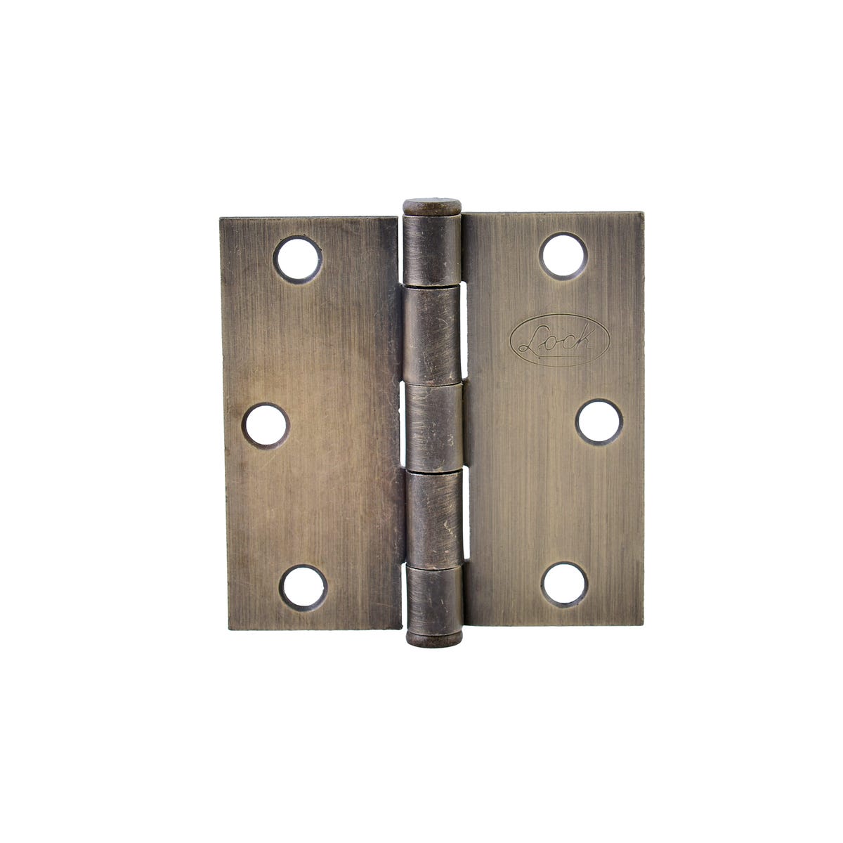 Bisagra cuadrada perno sueltode acero latón antiguo 4" x 4"