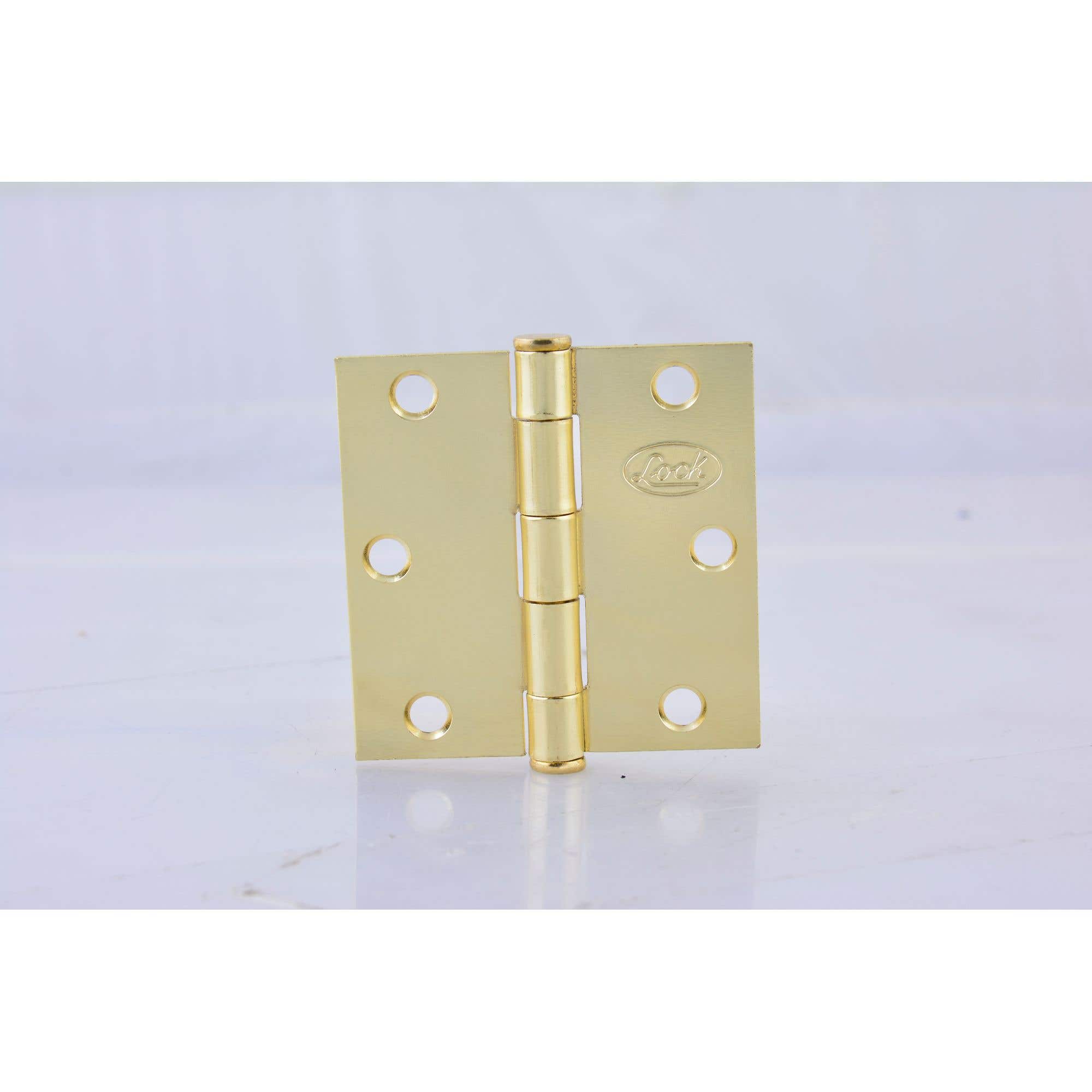 Bisagra cuadrada perno suelto de acero latón brillante 4" x 4"