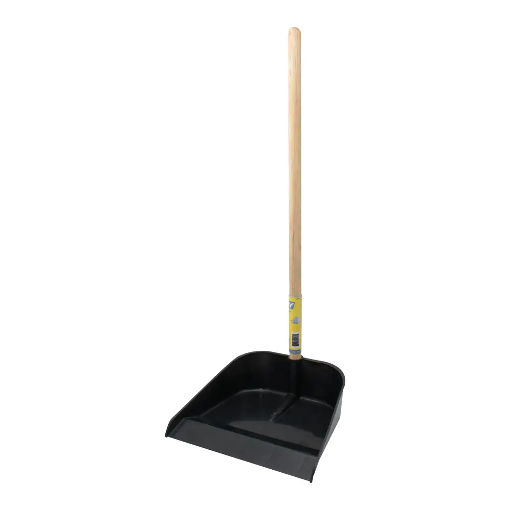 Recogedor con bastón de madera, 23 cm