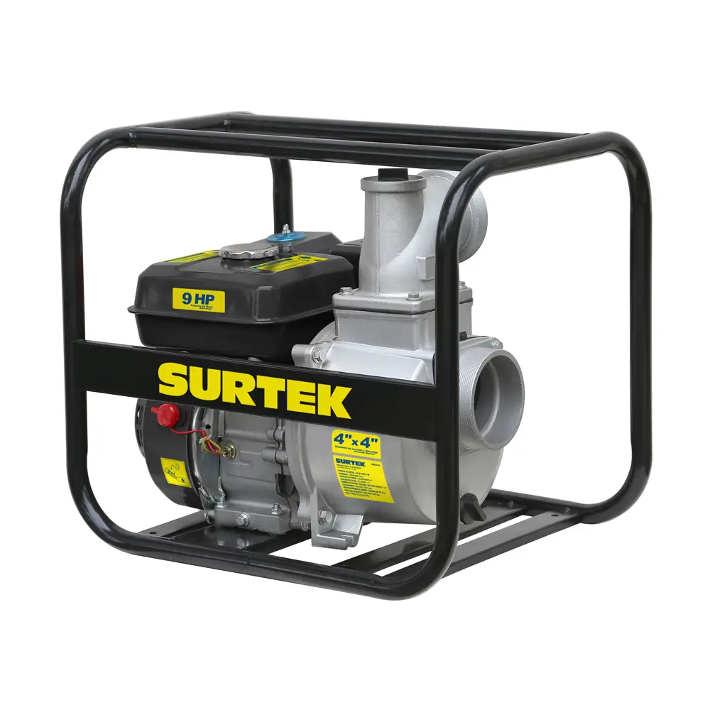 Motobomba a gasolina con diámetro de succión y descarga de 4 x 4", 9 HP
