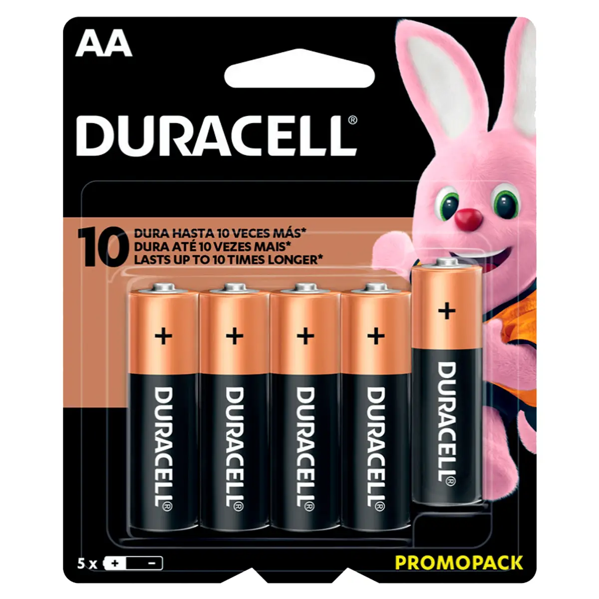 Pila alcalina Duracell® "AA", 5 piezas