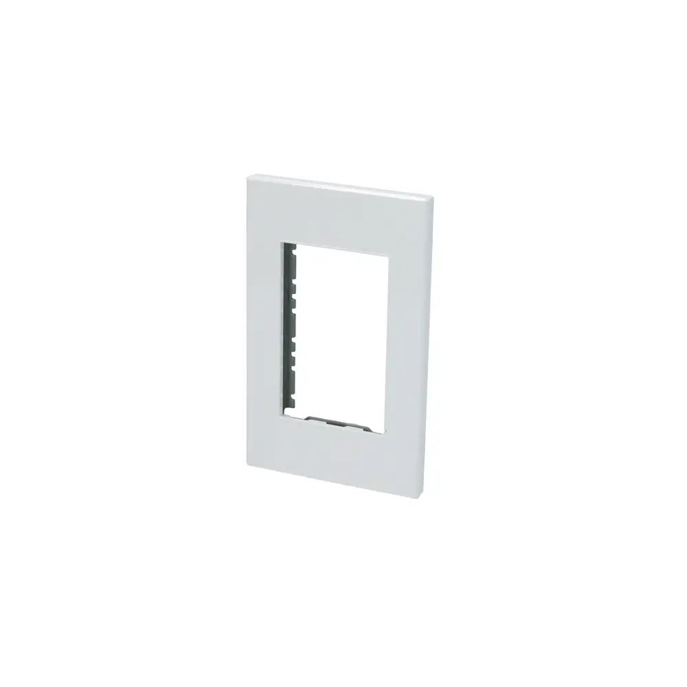 Placa 1 módulo 1/1, línea Premium, color blanco