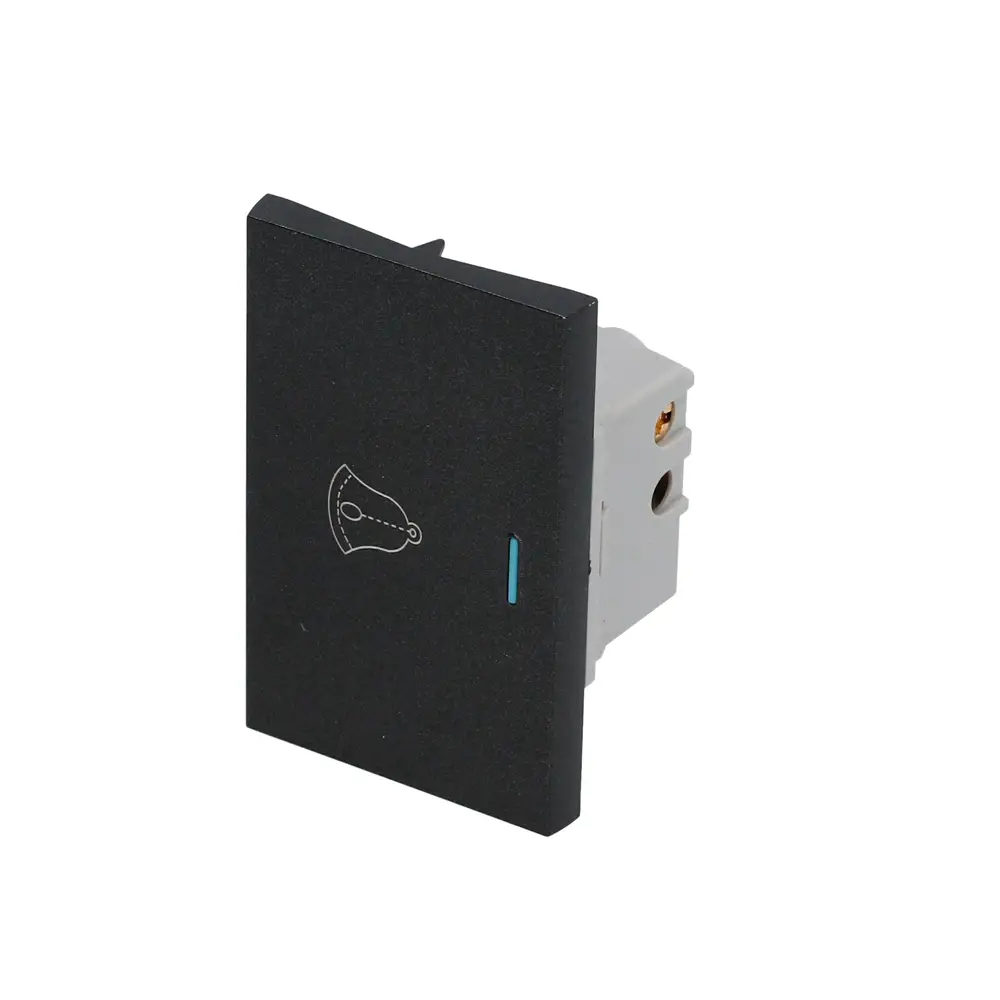 Interruptor para timbre 1/1, línea Premium, color negro