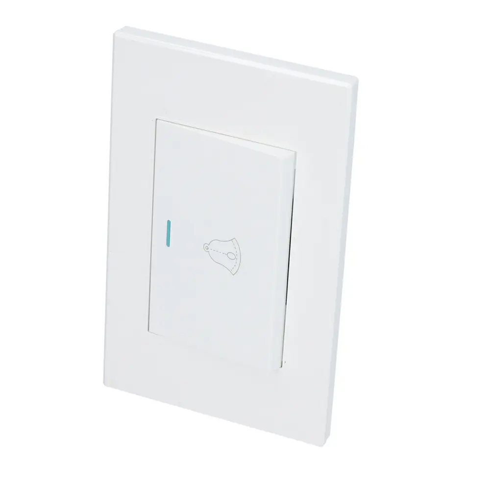 Placa para timbre 1/1, línea Premium, color blanco