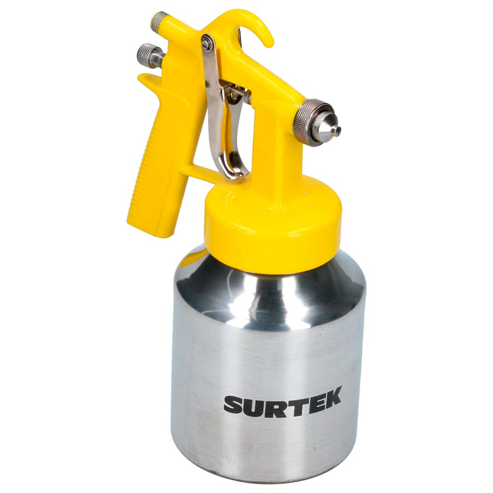 Pistola para pintar con vaso reforzado de baja presión, capacidad 1000 ml, 45 PSI