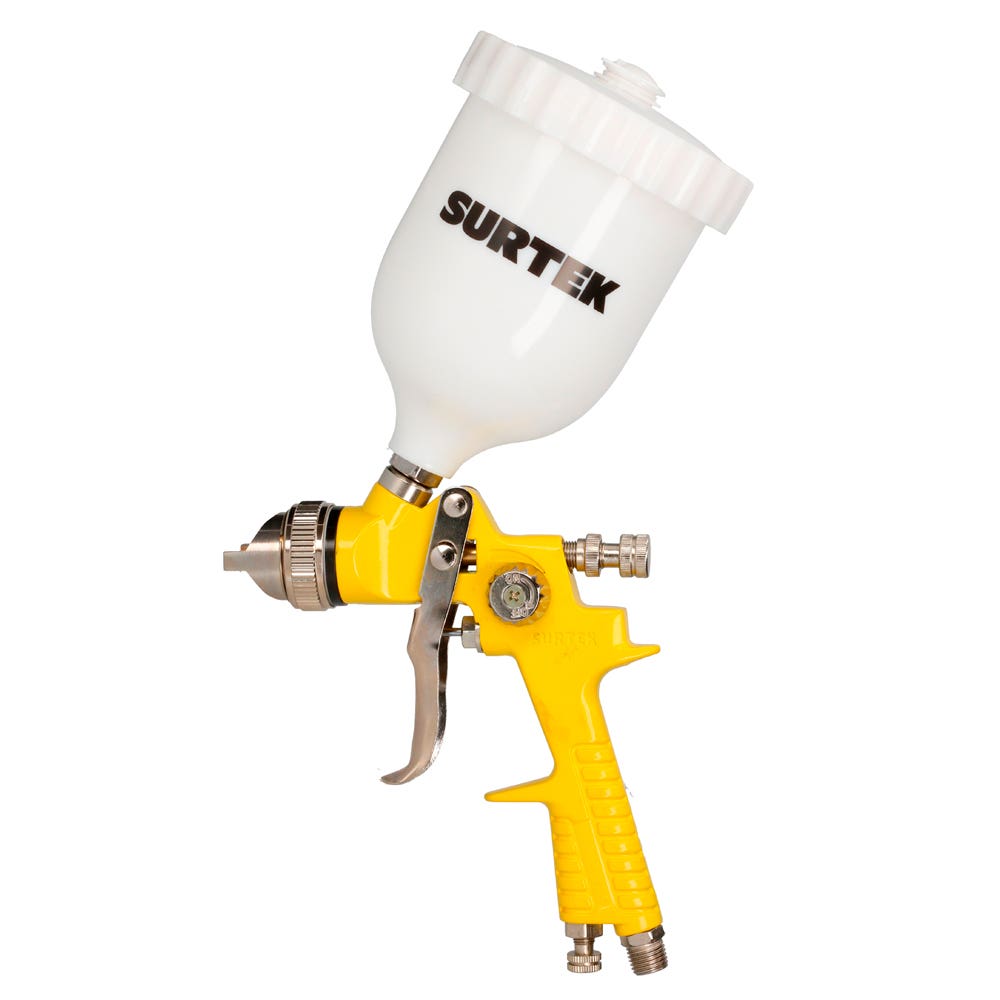 Pistola para pintar terminados baja presion, capacidad 600 ml, 50 PSI