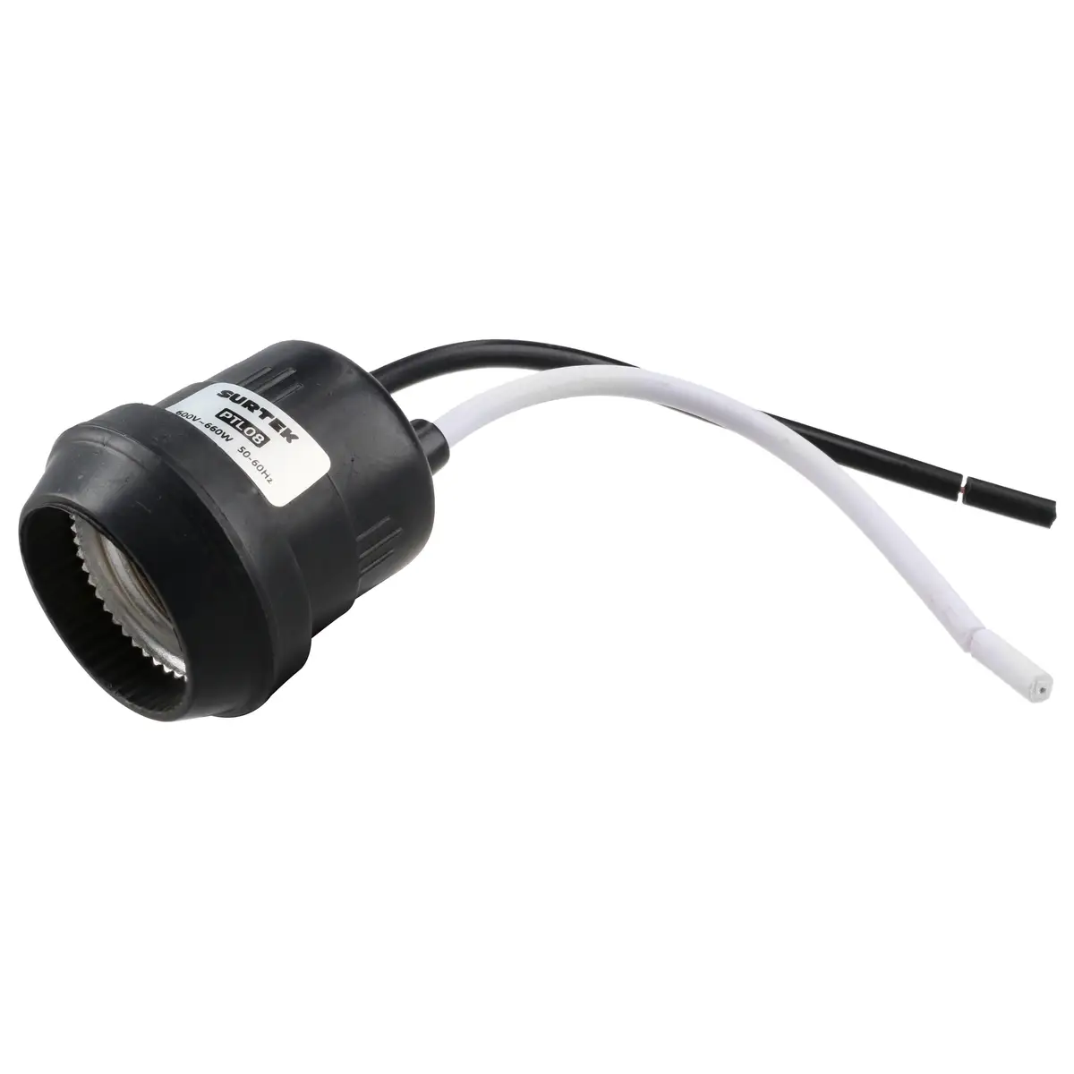 Portalámpara de hule para intemperie, color negro
