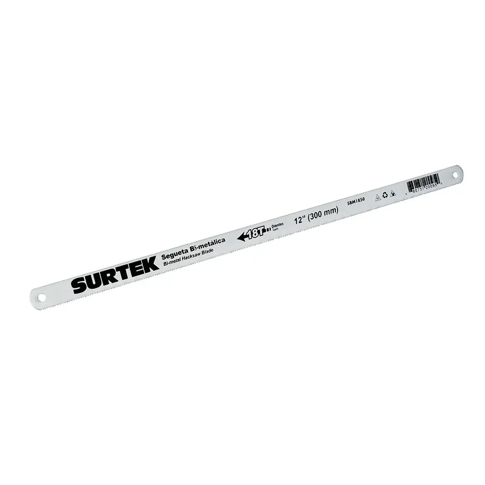 Segueta bimetálica de 12", 18 DPP, 50 piezas