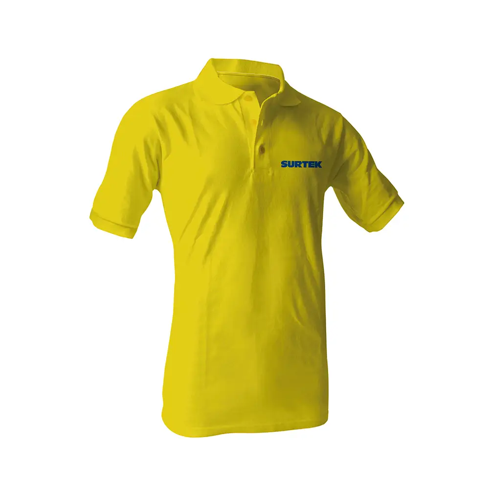 Playera tipo polo para caballero color amarillo talla M