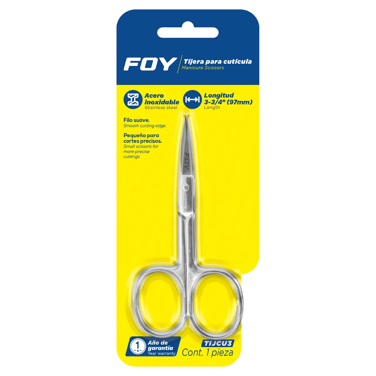 Tijeras para uñas 3-3/4"
