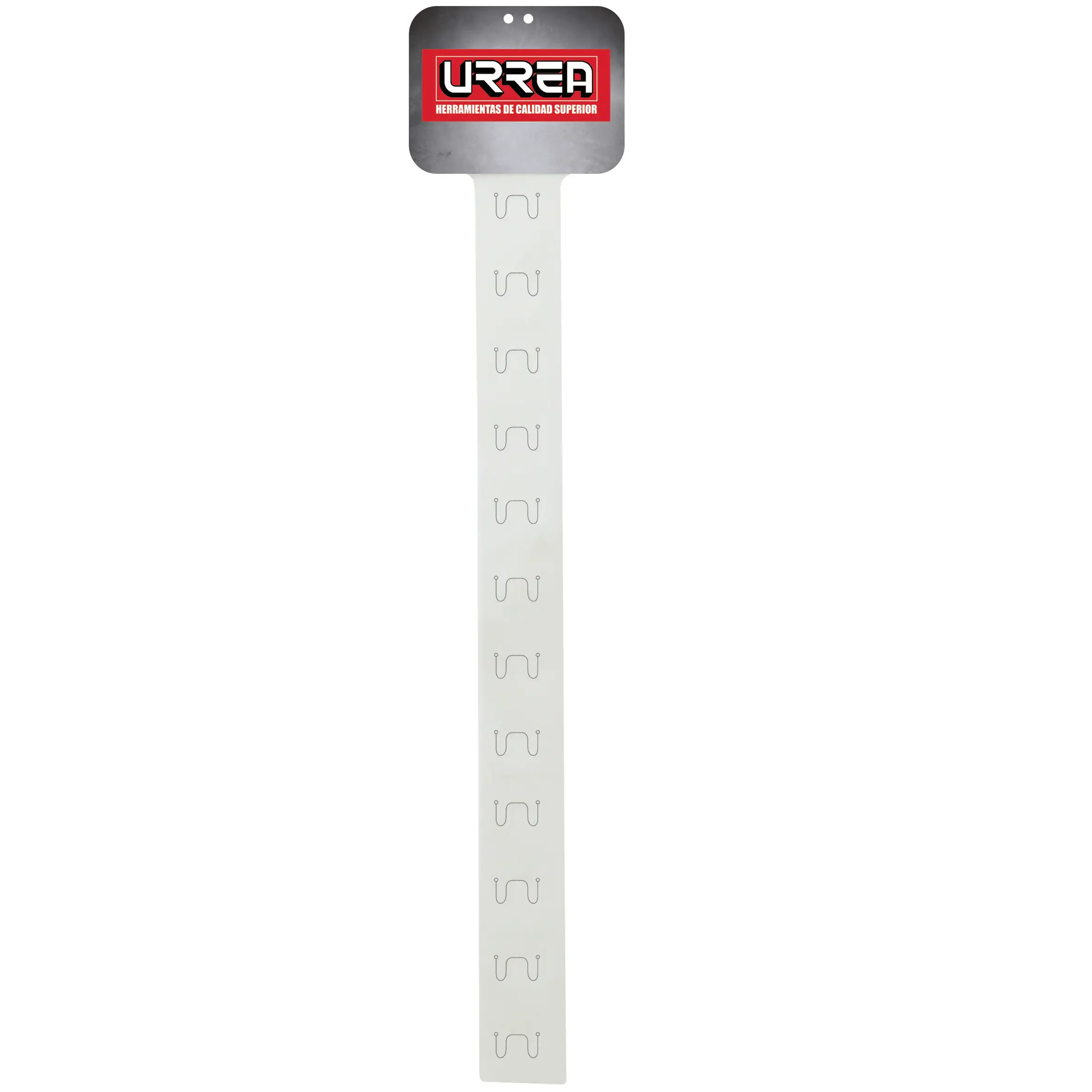 Tira de impulso Urrea de polipropileno, 95 cm x 8 cm, 12 ganchos