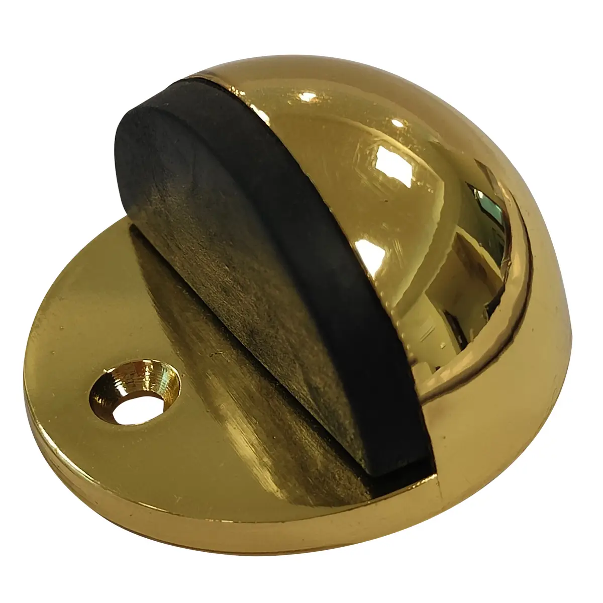 Tope tipo catarina para puerta lat&oacute;n brillante