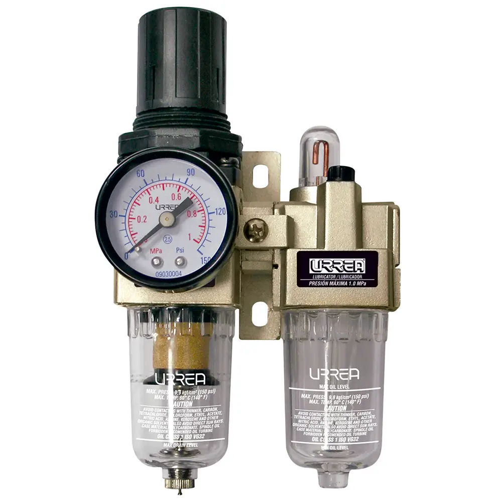 Filtro regulador y lubricadorde aire 1/2" NPT