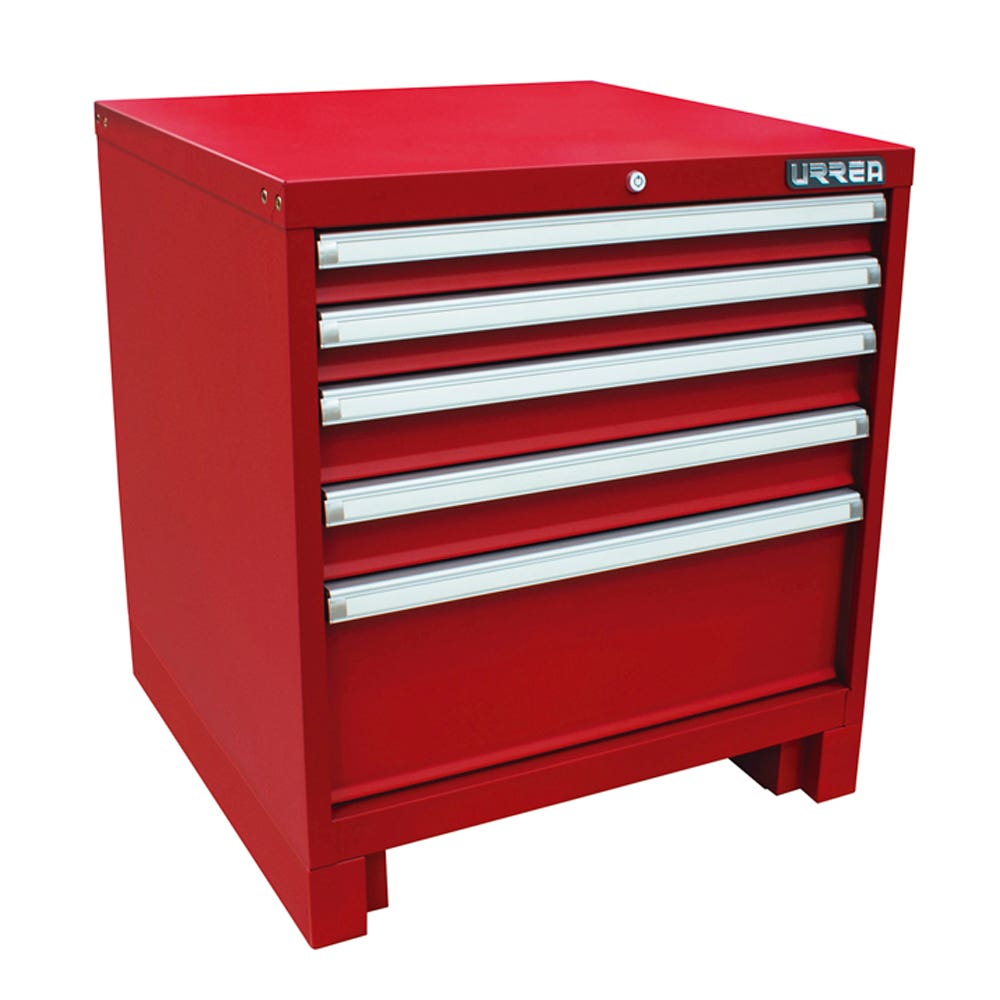 Gabinete fijo con 5 gavetas color rojo serie X 28"