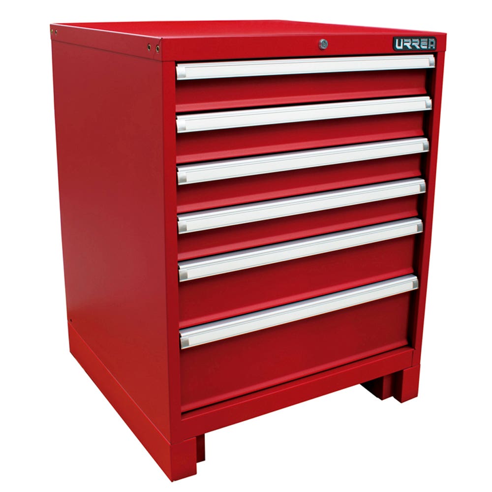 Gabinete fijo con 6 gavetas color rojo serie X 28"